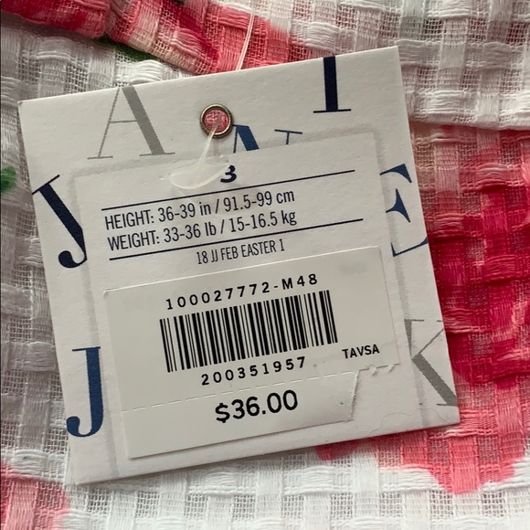 NWT Janie and Jack peplum top roses size 3 - Picture 2 of 3